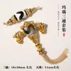 Juego de Tres Vías de Ágata Dzi de Xizang con Oro Arena Eje Universal Accesorios de Cuentas Budistas DIY Venta al por Mayor