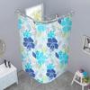 Cortina de ducha para baño, tela curva sin perforaciones, cortina de baño gruesa, cortina divisoria, cortina de ducha, venta al por mayor