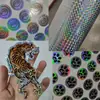 Adesivos de Vinil Holográficos Personalizados de Anime para Laptop - Adesivo Permanente à Prova d'Água Moldura de Foto Artesanato & Cera