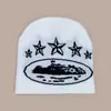 Chapéu de Tricô Jacquard Estilo Europeu e Americano Estrela de Cinco Pontas Navio de Cruzeiro Outono e Inverno para Homens e Mulheres Quente Hip-Hop Chapéu para Frio Chapéu Pulôver Venda por Atacado
