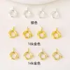 Pulseira Colar com Fecho de Mola de Cobre Folheado a Ouro 14K Cor Conservada Fecho de Conexão Especial Trava Fecho Acessórios de Joias Feitos à Mão DIY