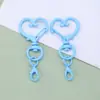 Popular Llavero de Corazón Pintado de Colores, Conector de Llavero con Forma de Corazón de Colores Caramelo, Accesorio de Hebilla para Puerta DIY