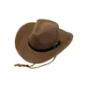 Sombrero de Vaquero Occidental para Hombre Sombrero de Paja con Protección Solar Sombrero de Sol para Playa Sombrero de Jazz de Verano Hebilla de Cinturón Sombrero de Sol para Hombres y Mujeres