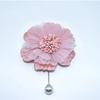 Broche de tela de doble propósito con pinza, gasa multicolor con centro de flor, ramillete, etiqueta de servicio al cliente, cuello de overol, flor