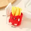 Pingente de Comida de Hambúrguer e Batatas Fritas Acessórios DIY Brinquedos de Pelúcia Mochila Decorações de Roupas Bonecos de Desenho