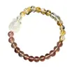 Pulsera de Cristal de Fresa Huangtaishan Natural Gelatina de Lichi Zorro de Nueve Colas Nuevo Estilo Chino Diseño de Moda Joyería al por Mayor y Dropshipping