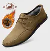 Sapatos Masculinos Gongyang Camada Superior Couro Bovino Vazado Respirável Solado Macio Casuais de Couro Leves Masculinos Tênis Esportivos de Couro Genuíno Masculino