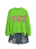 Amazon eBay Tienda Independiente Moda Casual Versátil para Mujer Teach Fresa Otoño Invierno Nueva Sudadera de Manga Larga