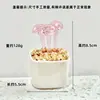 Adornos de Escritorio Hechos a Mano de Flor de Jacinto Suculento Esmaltado Decoración de Maceta de Planta Artificial de Vidrio Micro Paisaje Creativo