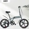 Vsv aleación de aluminio gama alta freno de disco luz plegable velocidad variable 20 pulgadas 7 velocidades hombre y mujer adulto estudiante bicicleta deportiva individual