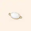 Acessórios de Joias de Resina de Liga Branco Puro Simples Moda Feito à Mão DIY Componentes de Colar Acessórios em Branco de Furo Duplo Atacado