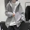 Transfronteriza, cuello alto, azul marino, sudadera con cremallera, para hombre, antiarrugas, chaqueta deportiva y casual, chaqueta para correr, ropa exterior de alta gama