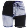 Calça Jeans Feminina 2026 Verão Retrô Azul Bolso Novo Estilo Color Blocking Cintura Alta Levanta Bumbum Design Desfiado Calça Feminina
