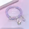Pulsera de Cristal de Vidrio de 8 mm para Niñas, Joyería de Amistad, Pulsera de Cuentas de Ábaco de Color Degradado Xiyin de Temu para Mujeres