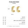 Pendientes de Botón de Lujo Ligero Estilo Francés Dorados Cepillados, Aleación de Cobre con Electrochapado de Oro Real, Pendientes de Circonita Microincrustada, Pendientes para Mujer con Aguja de Plata S925