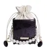 Nova Bolsa de Mão com Pérolas para Mulheres, Nova Bolsa de Ombro Transversal Estilo Inverno, Bolsa Saco Elegante e Versátil