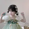 Cor Nacional e Juventude ~ Grampo de Cabelo com Borla Azul Queimado Estilo Chinês para Mulheres, Grampo de Meio Rabo Retro Chinês Dinastia Ming, Presilha Lateral Grampo de Viagem