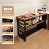 Estante de Almacenamiento Multifuncional para Cocina, Mesa de Corte de Pie, Banco de Trabajo, Microondas de Múltiples Niveles, Almacenamiento de Utensilios de Cocina, Gabinete Estrecho Lateral