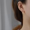 Pendientes largos con borlas y círculos de diamantes para mujer, de plata de ley S925, elegantes, estilo coreano, combinables con todo.