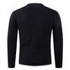 Otoño e Invierno 2025 Moda Transfronteriza Cuello en V Falso de Dos Piezas Prenda Interior de Punto Suéter de Cuello Redondo para Hombre Punto Casual Holgado