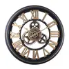 Reloj de Pared Hueco con Engranajes Estilo Industrial Material Plástico Silencioso Estudio Sala de Estar Reloj Personalizado Reloj Decorativo