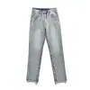 Novas Calças Jeans Pretas Masculinas Vibe Americana Moda de Rua Slim Fit Zíper Estilosas Reta