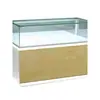 Mostrador de teléfono móvil productos de vidrio personalizados fabricante vitrina comercial gabinete de pared de madera gabinete de hierro con pintura horneada partición de rincón de joyería