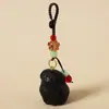 Llavero Colgante para Coche con Tallado en Madera Hecho a Mano de Golden Retriever, Colgante para Bolso para Novia, Adornos de Regalo Lindos