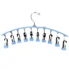 Tendedero para calcetines con múltiples pinzas, tendedero doméstico para calcetines de niños y ropa interior de bebé, a prueba de viento con 10 pinzas