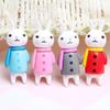 Cartoon animal coelho boneca casal coelho bonito diy creme caso de telefone material DIY chaveiro acessórios