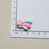 Accesorios de resina DIY cabeza de niña arcoíris gel de crema para pastel caja de almacenamiento de horquillas para el pelo material para funda de teléfono móvil hebilla de zapato