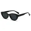 Gafas de Sol Negras Estilo Urbano Gm 2025 Nuevas Ojo de Gato Protección UV Gafas para Cara Pequeña Moda Masculina Para Viajar