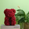 Urso de Rosa Dia dos Namorados Presente de Natal 20cm Urso de Flor Preservada Transfronteiriço Urso de Flor Artificial de Espuma de PE Buquê