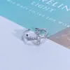 Novo Anel Aberto de Luxo Leve Totalmente Cravejado com Zircônia Diamantada Super Brilhante de Alta Qualidade, Versátil, Exquisito, Elegante, Personalizado