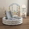 Juego de Columpios y Tobogán Infantil al por Mayor para Uso en Casa, Piscina de Bolas Oceánica para Interiores, Canasta de Baloncesto para Bebé, Porterías de Fútbol Juguetes