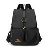 Mochila para Mujer 2025 Nueva Mochila Casual de Moda de Cuero Suave Gran Capacidad Estilo Coreano Borla para Viaje Compras Escuela