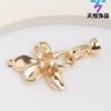 Color oro paquete 14k cobre chapado oro púrpura botón pétalo diy una fila botón joyería pulsera accesorios mayoreo