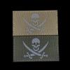 Haike Outdoor Insignia Luminosa Pirata Barbanegra Edward Velcro Insignia de Moral Táctica Reflectante Adhesivo para Bolsa