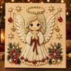 Conjunto popular de pintura de pérolas DIY 5D5D: Design de boneco de neve e rena de Natal, pintura de diamante feita à mão para decorações festivas