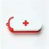 Nova caixa de comprimidos deslizante mini de bolso impressa em 3D transfronteiriça, conveniente para carregar medicamentos ao sair, chaveiro portátil