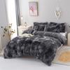Amazon PVC Quilt Cover Blanket Fronha Colcha Cor Sólida Mink Quatro peças Pelúcia Quente Kit