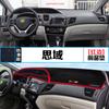 Adequado para Honda Civic de 11ª e 11ª Geração Tapete à Prova de Luz para Painel de Instrumentos 9ª e 10ª Geração Específico para Carro Tapete de Proteção Solar para Console Central
