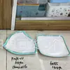 Melamina prato redondo bicolor plástico prato de lanche prato frio prato oval tipo porcelana para peixe restaurante refogado
