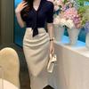 Traje Profesional de Secretaria 2026 Camisa con Cordones para Mujer Atuendo Completo Falda Versátil a la Moda Nuevo Conjunto de Dos Piezas