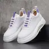 Zapatos Blancos con Amortiguación de Aire para Hombre Moda de Primavera Versátiles Transpirables Zapatos Casuales Zapatos de Moda para Hombre Zapatos con Suela Gruesa Plataforma Elevadora