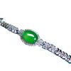 Pulsera de Calcedonia Blanca Incrustada de Lujo Anillo Grande Huevo de Paloma para Mujer Moda Accesorios de Moda Joyería Regalo