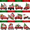 24 Piezas Gnomo de Navidad Adornos de Madera Colgantes Decoración de Árbol de Navidad Muñeco Gnomo Santa Claus Adornos de Madera Colgantes