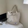 Bolsa de Ombro Casual Impermeável de Nylon Estilo Japonês Nova Verão 2025 para Mulheres Bolsa Tote Grande Capacidade para o Dia a Dia