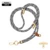 Cordão Original para Celular Longo 8mm Mosquetão de Montanhismo Transversal Ajustável Outdoor Elegante Dourado Escalada Corda Trançada