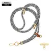Cordón de alta gama original para teléfono móvil de 8 MM resistente para colgar en el cuello ajustable para exteriores anti-pérdida cuerda trenzada para muñeca dorada